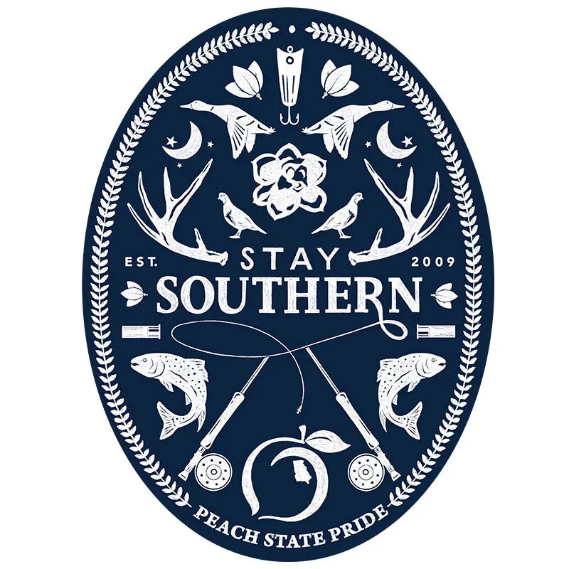 Stay Southern Montage Navy Decal