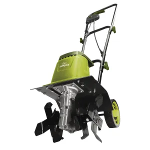 Sun Joe TJ602E Electric Garden Tiller   Cultivator | 12-inch | 8-Amp | 3-Position Height Adjustment