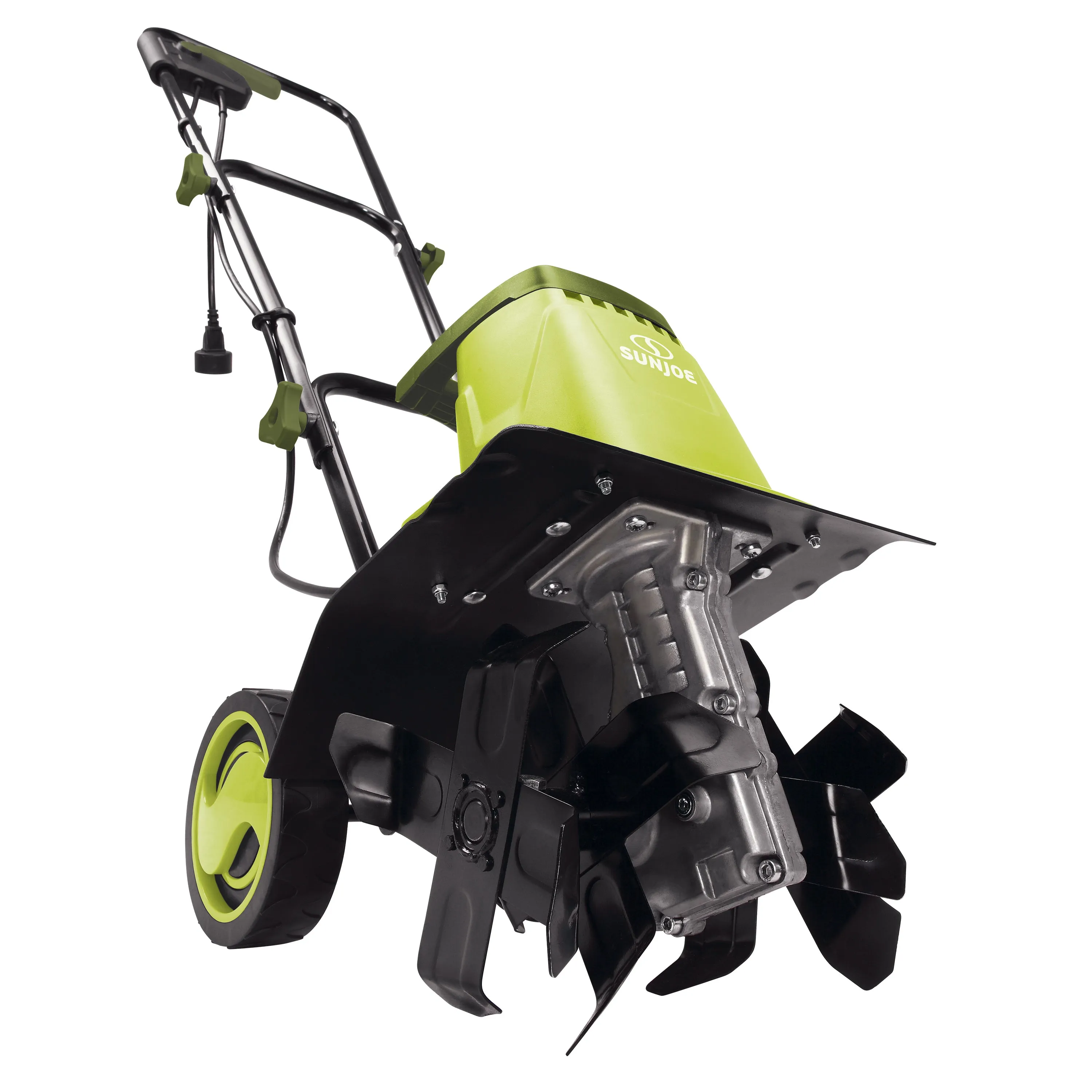 Sun Joe TJ602E Electric Garden Tiller   Cultivator | 12-inch | 8-Amp | 3-Position Height Adjustment