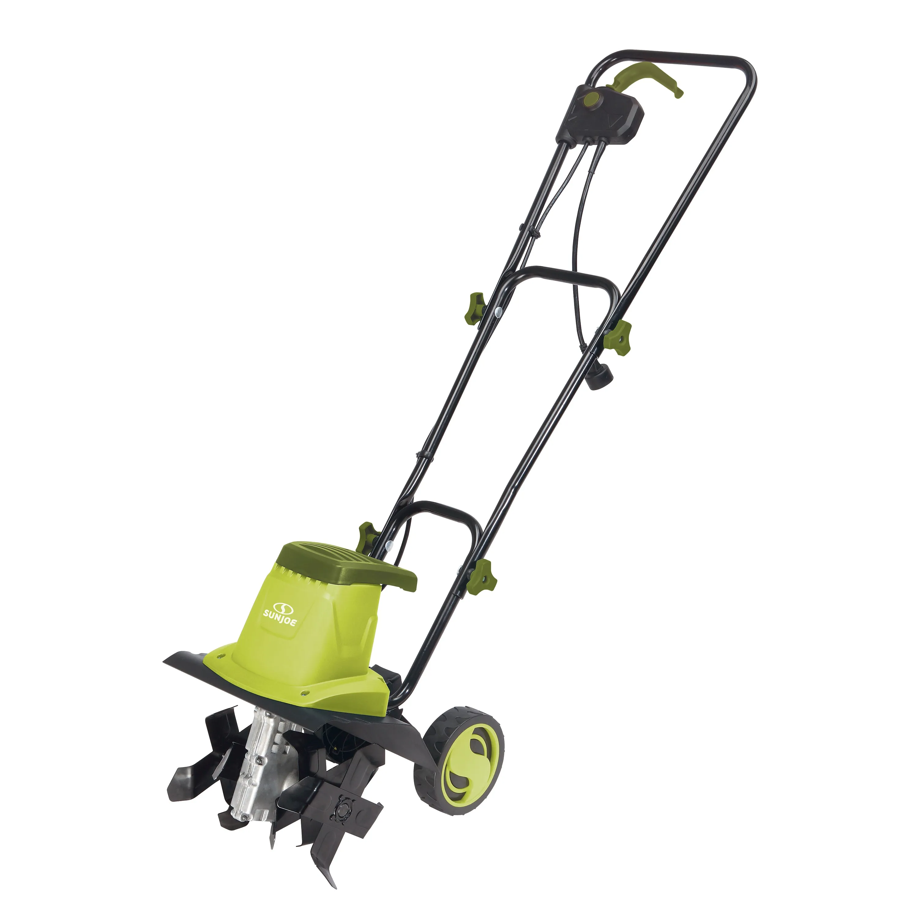 Sun Joe TJ602E Electric Garden Tiller   Cultivator | 12-inch | 8-Amp | 3-Position Height Adjustment