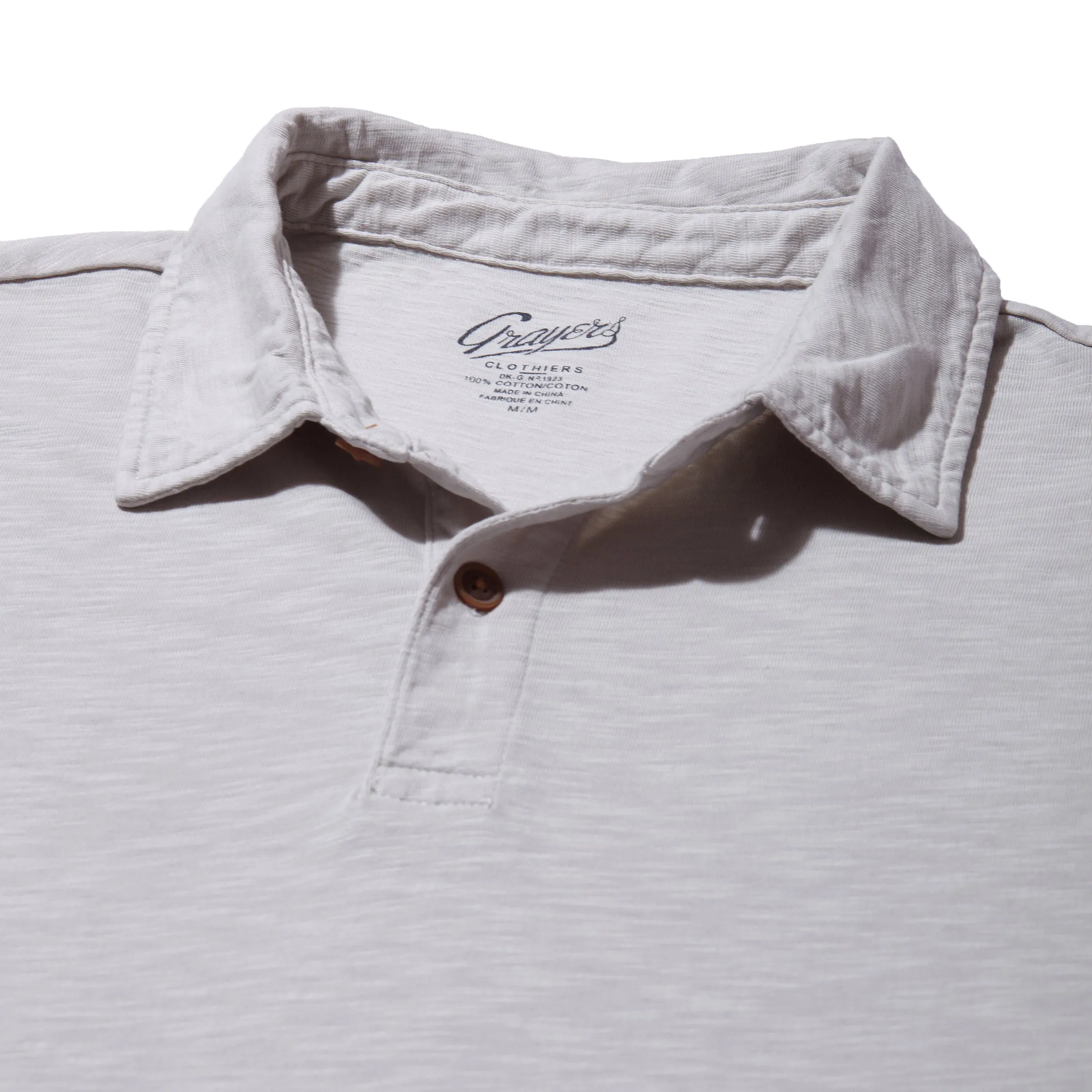 Sunwashed 2 Button Polo - Glacier Gray