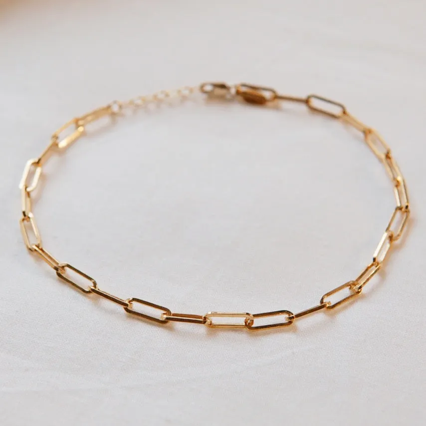 Super Paperclip Chain Anklet