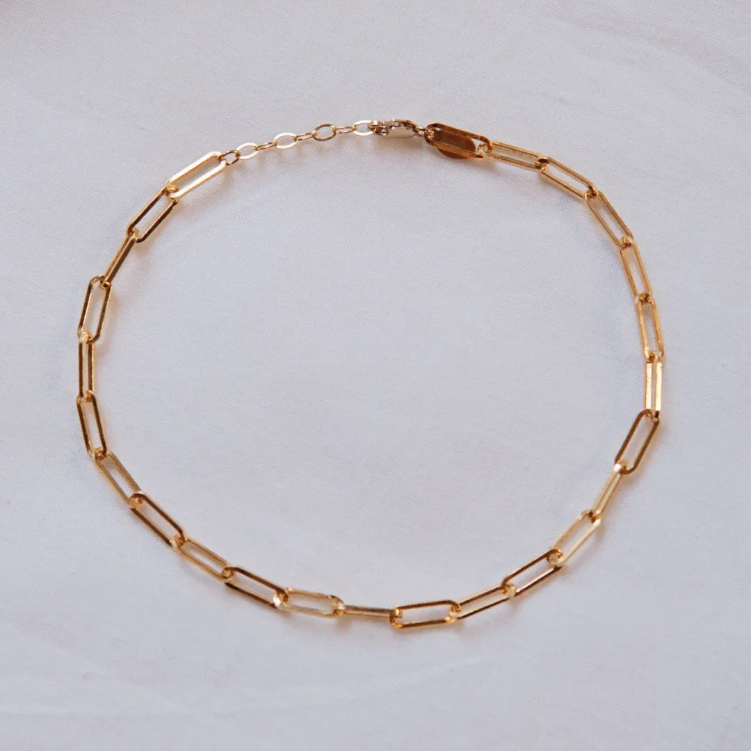 Super Paperclip Chain Anklet