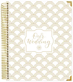 Wedding Planner & Calendar, Gold Scallops