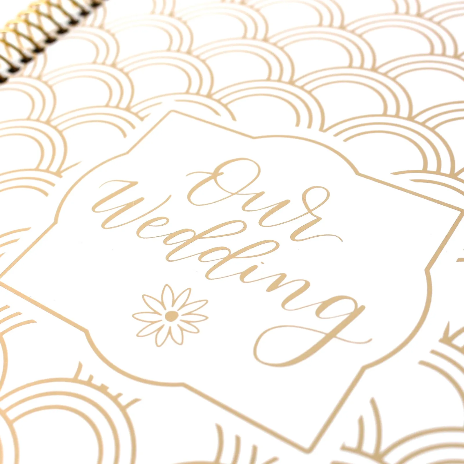 Wedding Planner & Calendar, Gold Scallops