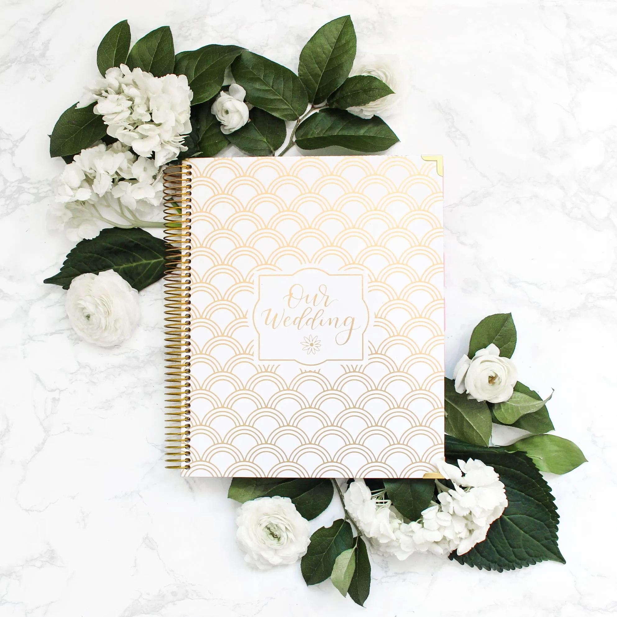 Wedding Planner & Calendar, Gold Scallops