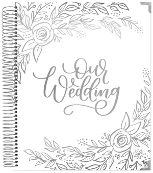 Wedding Planner & Calendar, Silver Floral