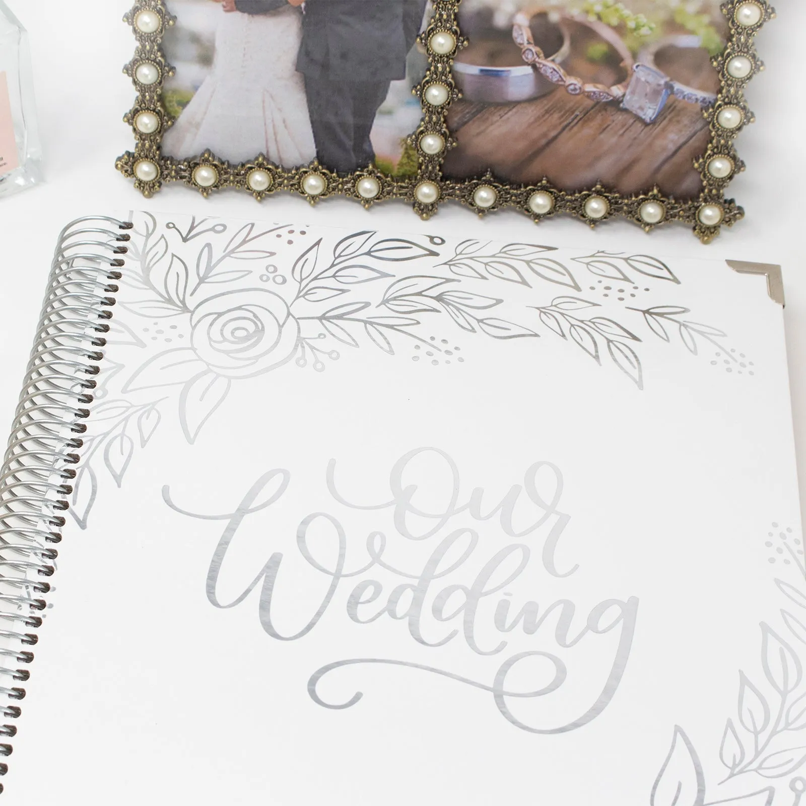 Wedding Planner & Calendar, Silver Floral