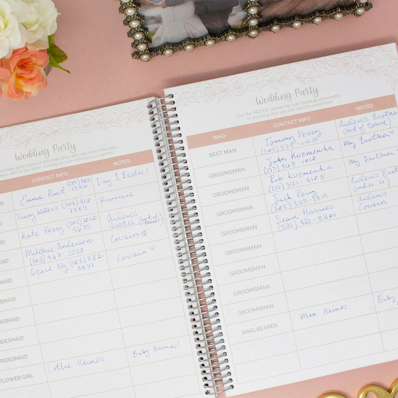 Wedding Planner & Calendar, Silver Floral