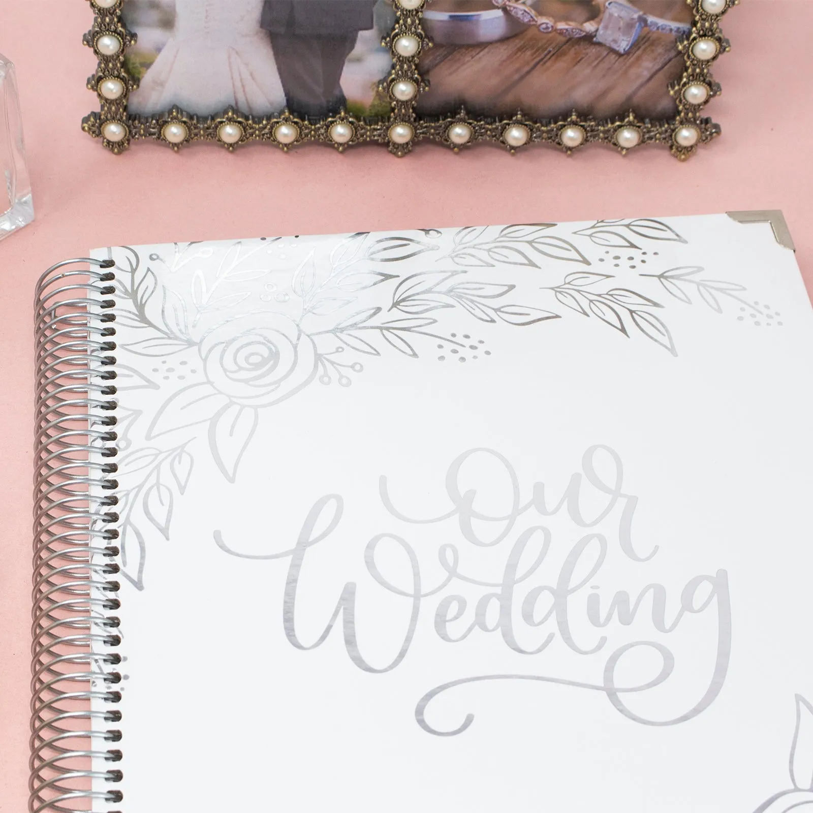 Wedding Planner & Calendar, Silver Floral