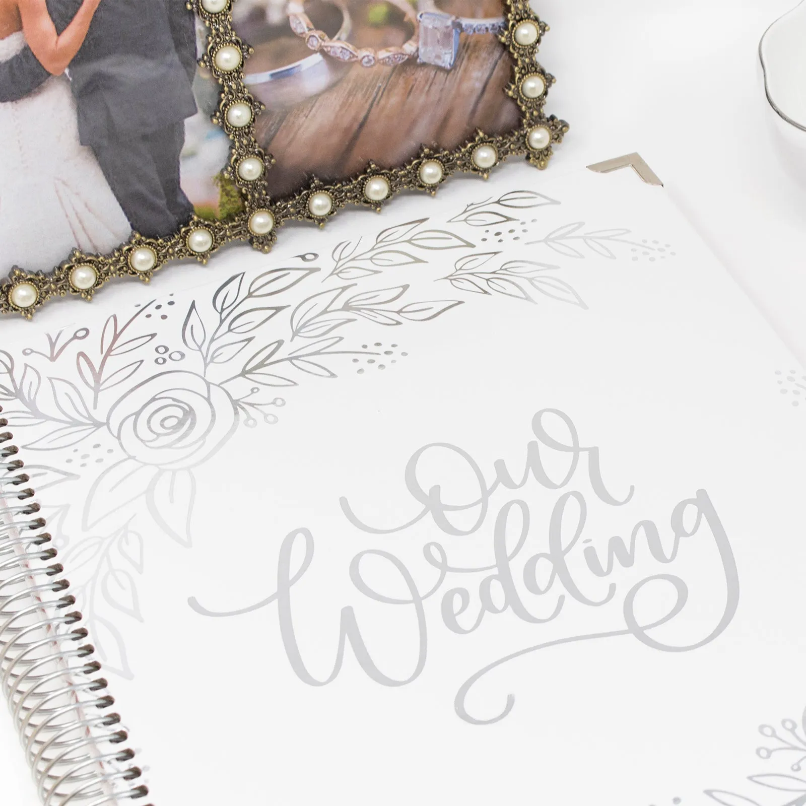 Wedding Planner & Calendar, Silver Floral