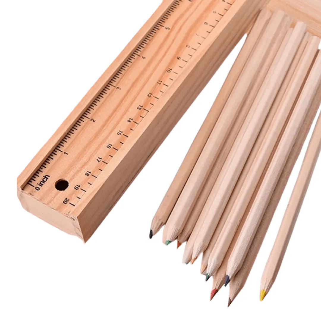 Wooden Pencil set Colour pencil Box 12 Piece (Pack 1)