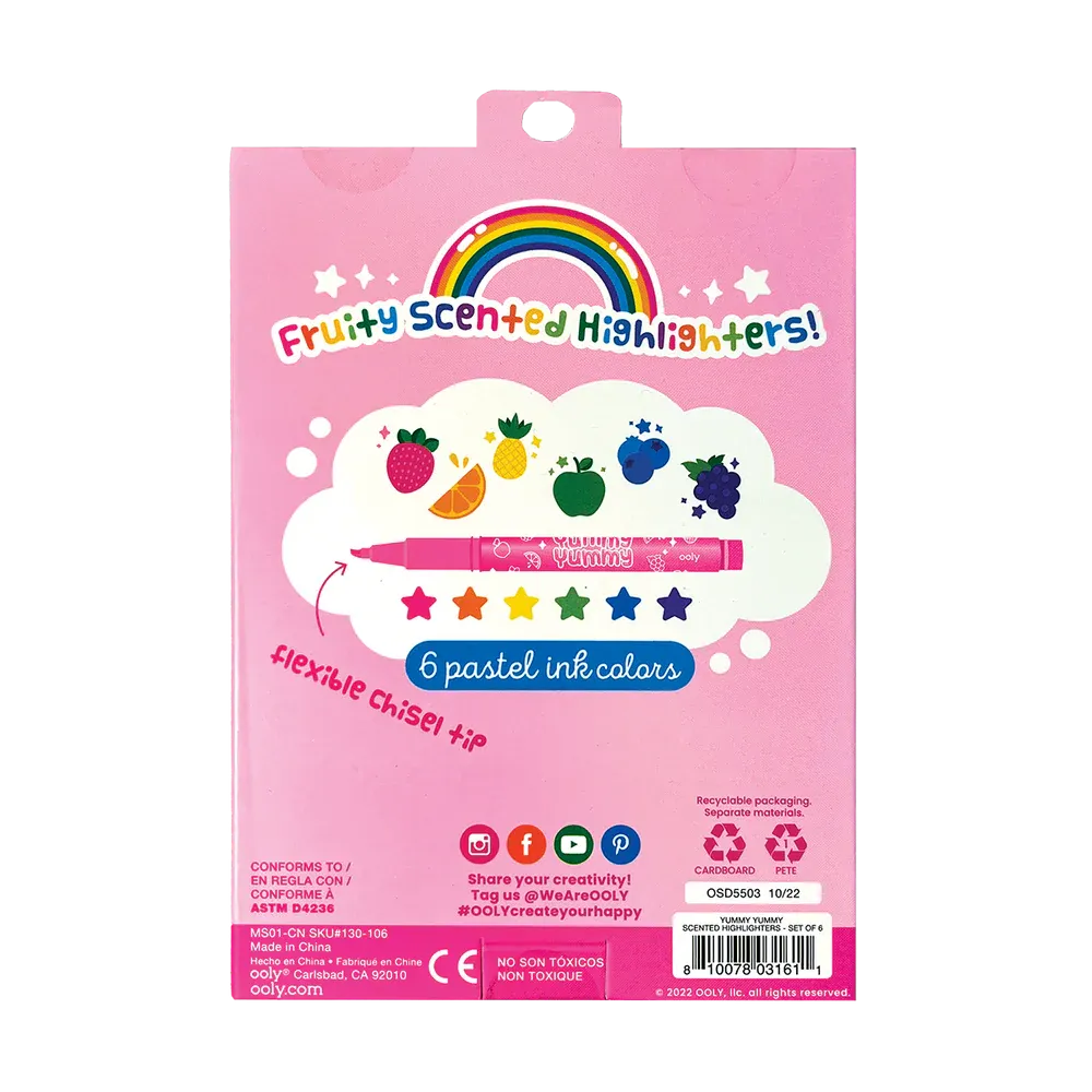 Yummy Yummy Scented Highlighters - Set of 6