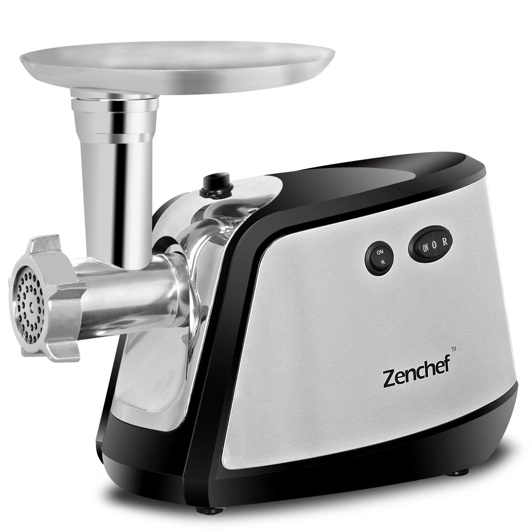 ZENY™ Electric Meat Grinder - Stainless Steel Meat Mincer with 3 Grinding Plates and Sausage Stuffing Tubes for Home & Commercial Use - 1000W Max